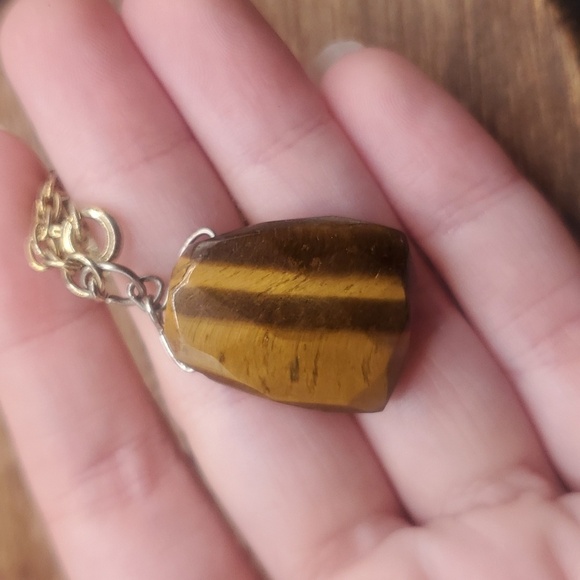 N3330 Tigers eye stone‎ necklace - Picture 3 of 3